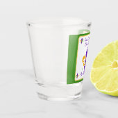 Verre A Shot Mardi Gras NOM Vert Or Violet Fleur de Lis (Gauche)