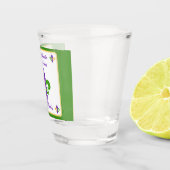 Verre A Shot Mardi Gras NOM Vert Or Violet Fleur de Lis (Droite)