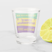 Verre A Shot Mardi Gras Parade Krewe avec n'importe quel texte (Dos)