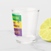 Verre A Shot Mardi Gras Parade Krewe avec n'importe quel texte (Droite)
