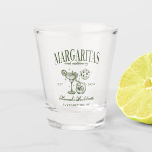 Verre A Shot Margaritas Rétro Modernes et Mariage Rayé Bach
