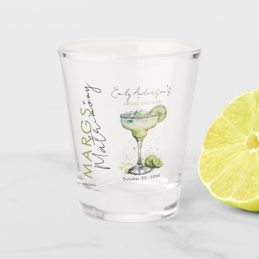 Verre A Shot Marges modernes élégantes et Fête des mariées de m (Devant)