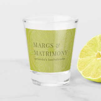 Verre A Shot Margs & Matrimony Enterrement de Vie de Jeune Fill