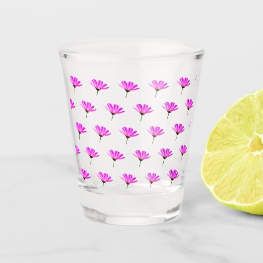 Verre A Shot Marguerite rose (Devant)