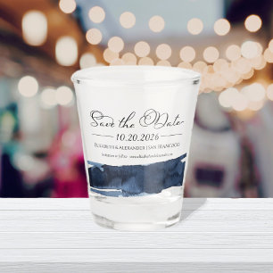 Verre A Shot Mariage Abstrait Enregistrer la date Invitations