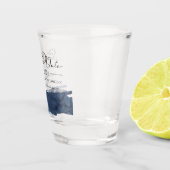 Verre A Shot Mariage Abstrait Enregistrer la date Invitations | (Droite)