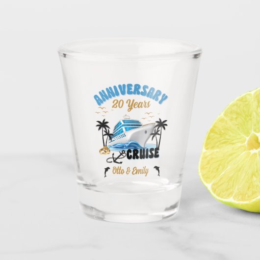 Verre A Shot Mariage Anniversaire Couple Cruise (Devant)