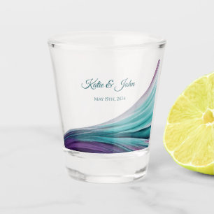 Verre A Shot Mariage-argent/plan Danse-violet et Turquoise