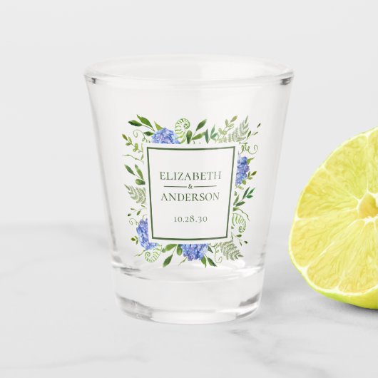 Verre A Shot Mariage Big Hydrangea (Devant)