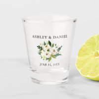 Mariage blanc vert floral d'aquarelle