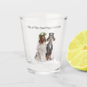 Verre A Shot Mariage Dachshund (Devant)