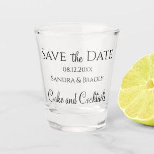 Verre A Shot Mariage Date à retenir, Gâteau et Cocktails