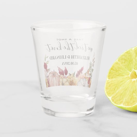 Verre A Shot Mariage de automne préférer prendre un cliché (Dos)