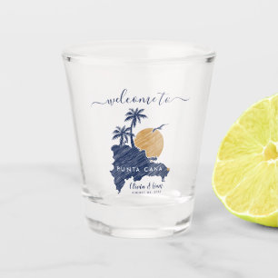 Verre A Shot Mariage de carte minimaliste de la marine personna