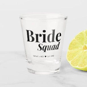 Verre A Shot Mariage de l'équipe de mariée