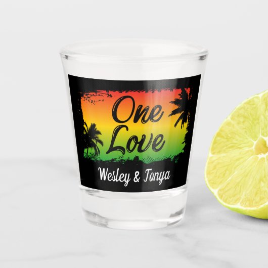 Verre A Shot Mariage de One Love Caribbean Beach (Devant)