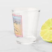 Verre A Shot Mariage de Rêve Rose Pâle Chic et Côté Plage 2 Cœu (Droite)