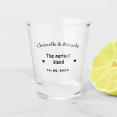 Verre A Shot Mariage de script moderne le mélange parfait (Devant)