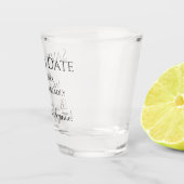 Verre A Shot Mariage drôle à sauver la date Typographie noir et (Droite)