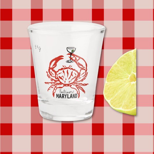Verre A Shot Mariage du crabe du Maryland