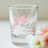 Verre A Shot Mariage Enregistrer la date Invitation | Pink Bow