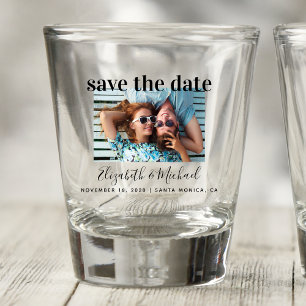Verre A Shot Mariage Enregistrer la date Photo Custom Shot Glas