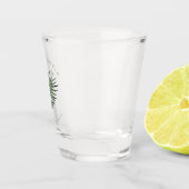 Verre A Shot Mariage feuille de palmier luxuriante vert mousse  (Droite)