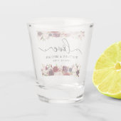 Verre A Shot Mariage floral d'amour de Bourgogne de (Dos)