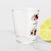 Verre A Shot Mariage floral d'aquarelle de Bourgogne (Gauche)