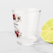 Verre A Shot Mariage floral d'aquarelle de Bourgogne (Droite)