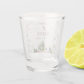 Verre A Shot Mariage géométrique Rose élégant (Dos)