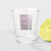 Verre A Shot Mariage gothique à fleurs violettes-rouges (Dos)