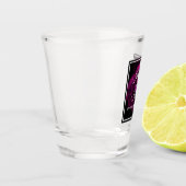 Verre A Shot Mariage gothique à fleurs violettes-rouges (Gauche)