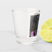 Verre A Shot Mariage gothique violet et noir floral (Gauche)