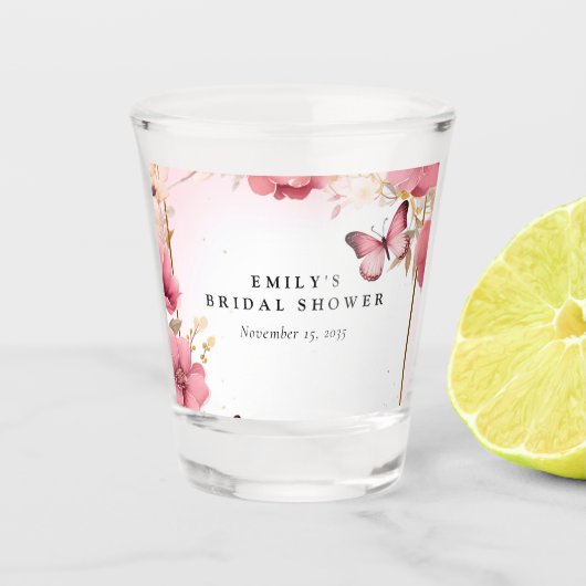 Verre A Shot Mariage He Gives Me Butterflies Shower (Devant)