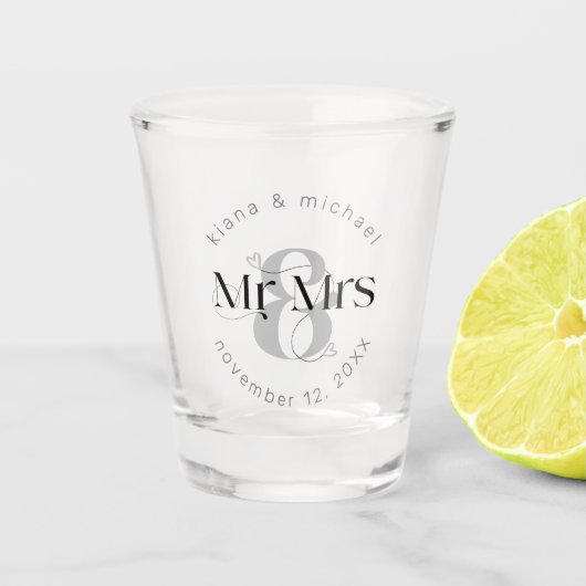 Verre A Shot Mariage moderne décoratif M. & Mme ID887 (Devant)