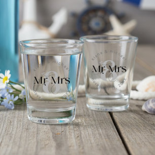 Verre A Shot Mariage Moderne Décoratif M & Mme ID887