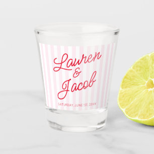 Verre A Shot Mariage Moderne Minimaliste Minimaliste Rayures Ro
