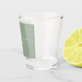 Verre A Shot Mariage Moderne Vert Sauge Simple (Droite)