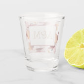 Verre A Shot Mariage/Monogramme Printemps Style Floral moderne (Dos)