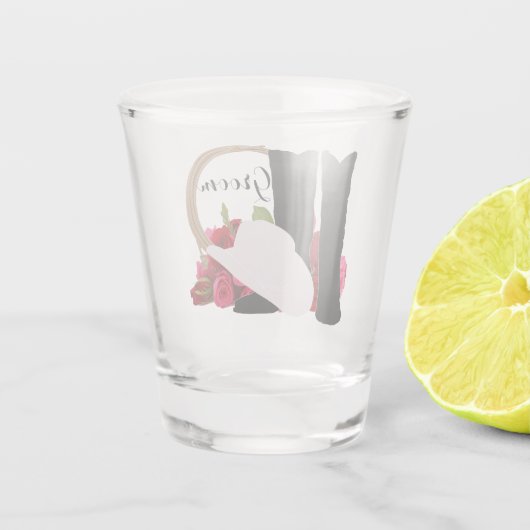 Verre A Shot Mariage occidental Bottes Casquette Rose Salle (Dos)