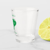 Verre A Shot Mariage Pickleball Vert Pré et Rose (Droite)