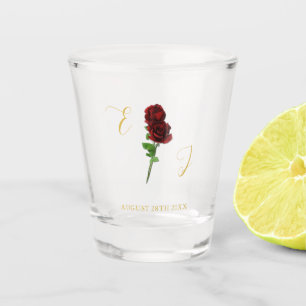 Verre A Shot Mariage Rose d'or ivoire