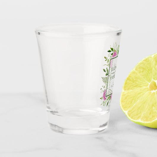 Verre A Shot Mariage rose Hydrangea (Gauche)