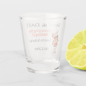 Verre A Shot Mariage Sauvez la date Wonderland Rabbit (Dos)