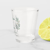 Verre A Shot Mariage simple Eucalyptus feuille Monogramme Botan (Droite)