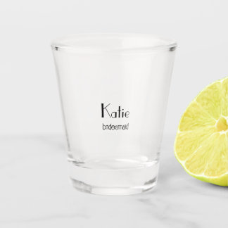 Verre A Shot Mariée & Demoiselles d'honneur Personnalisées