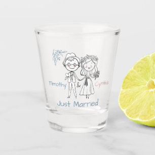 Verre A Shot Mariée et mariée