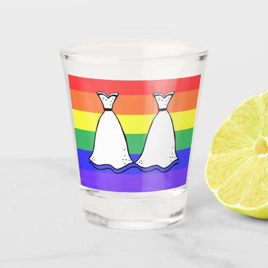 Verre A Shot Mariée et mariée (Devant)