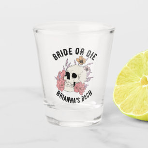 Verre A Shot Mariée ou mort crâne noir favoritisme bachelorette